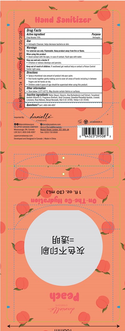 Image Description (Danielle Creations Hand Sanitizer   Peach)